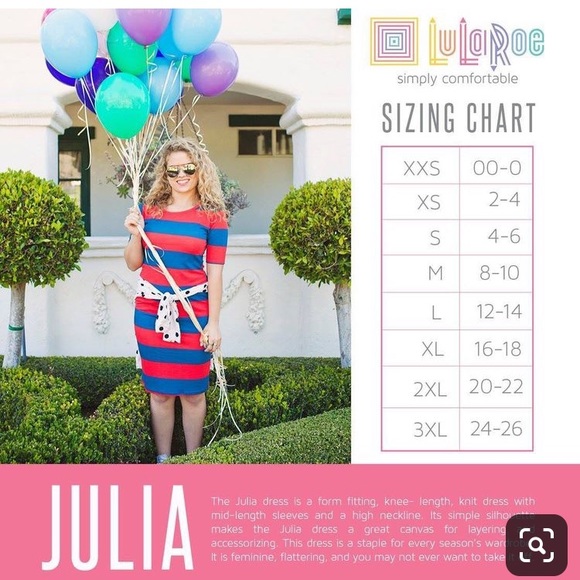 Lularoe Julia dress, 2XL - Picture 4 of 4